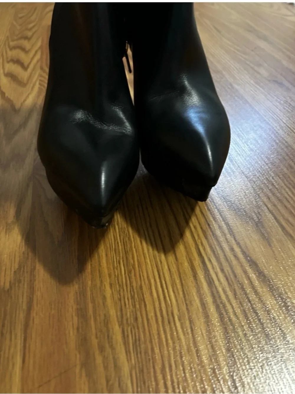 Saint Laurent Black High Heel Platform Knee Boot - Women's Fashion Boot EU39